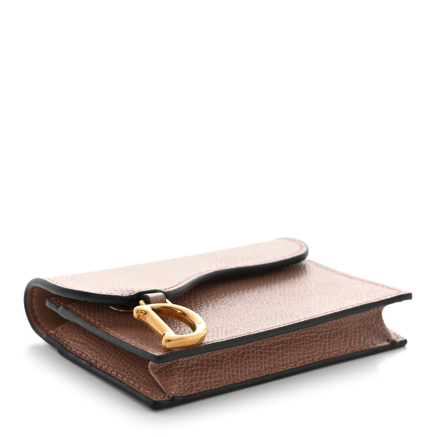 Grained Calfskin Saddle Card Holder Fard