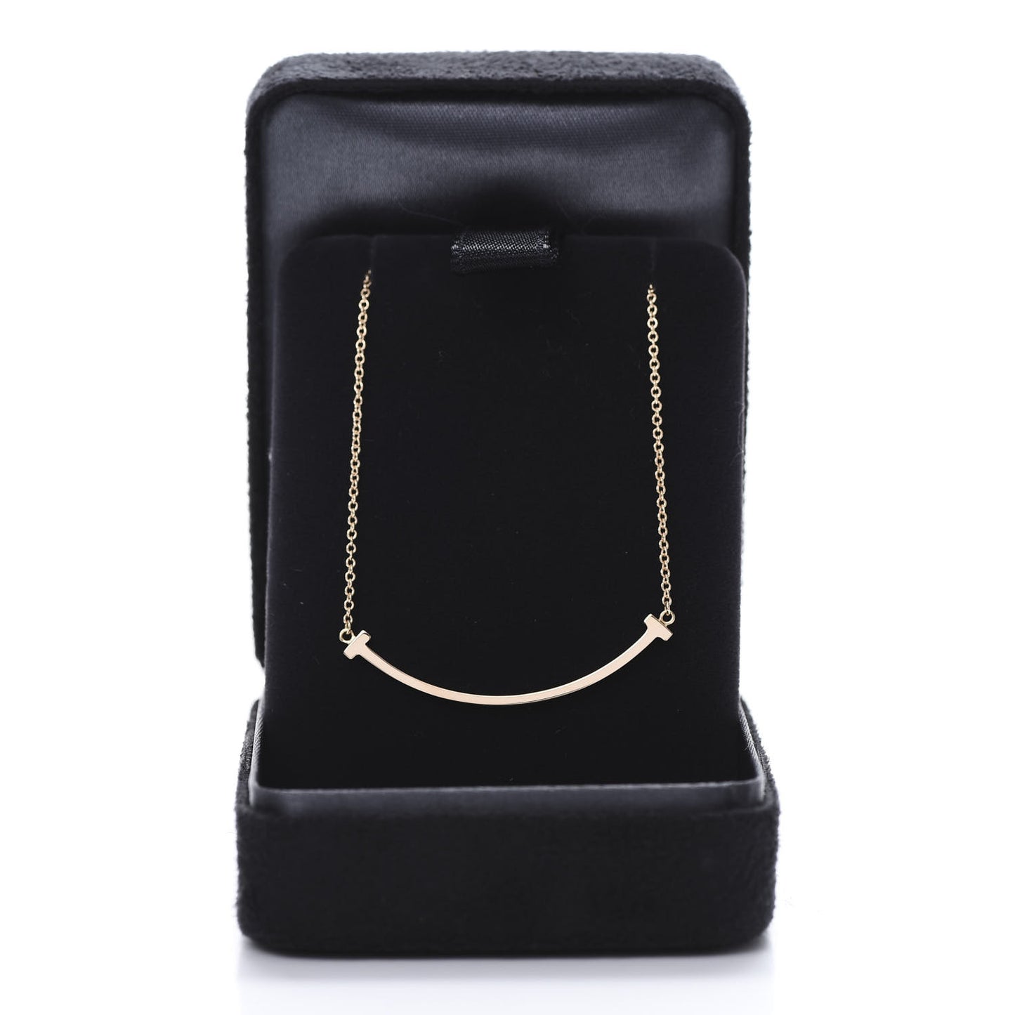 18K Rose Gold Small T Smile Pendant Necklace