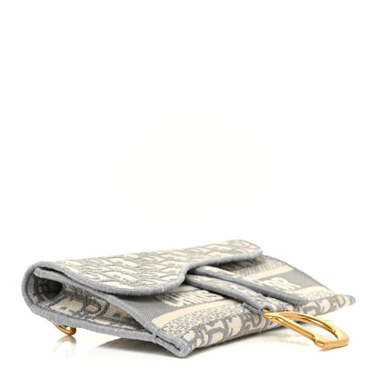 Christian Dior Oblique Slim Saddle Pouch Grey 3 of 9