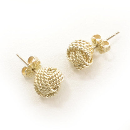 Tiffany Sterling Silver Twist Knot Earrings 1 of 3