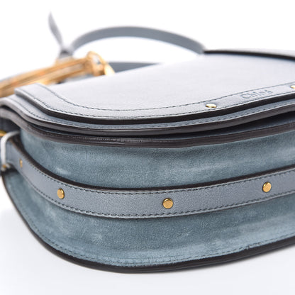 Chloe Calfskin Suede Small Nile Bracelet Bag Cloudy Blue 8 of 9