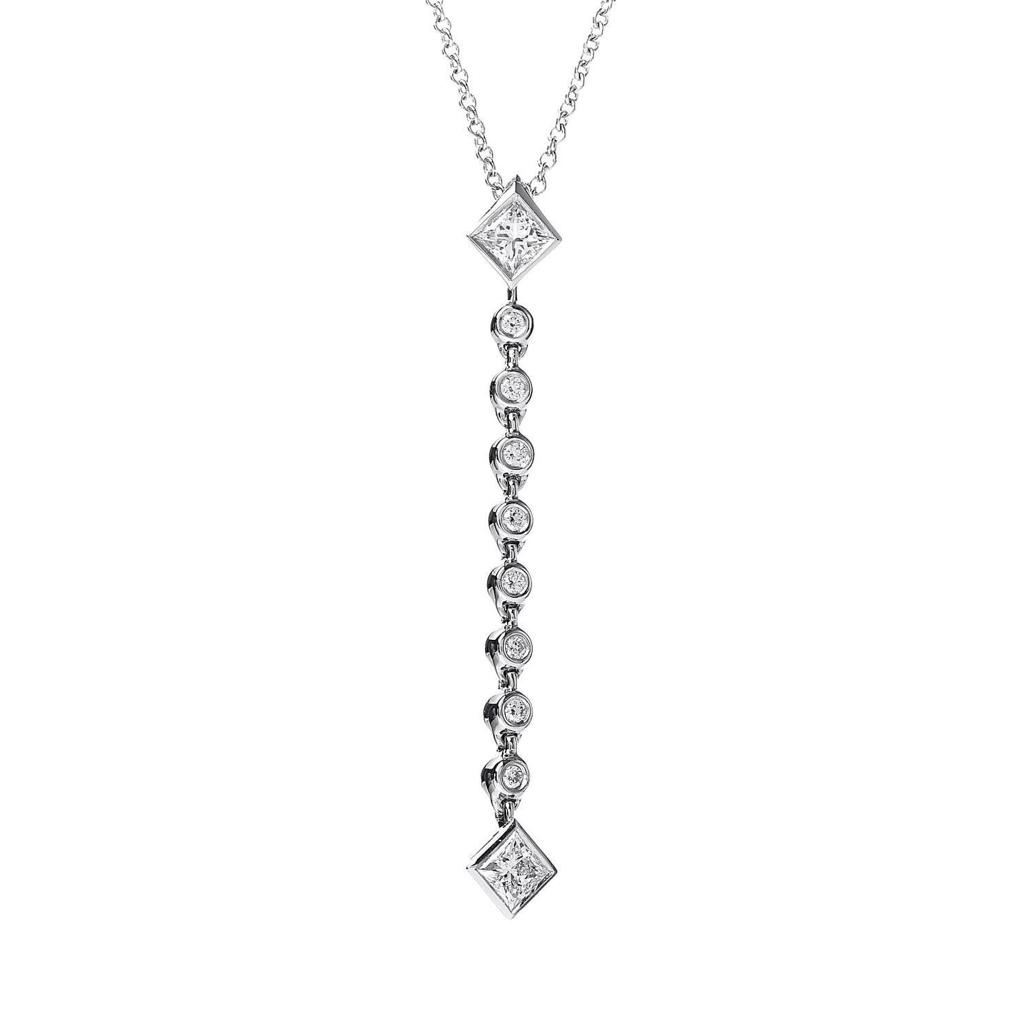 Platinum Diamond Grace Pendant Necklace