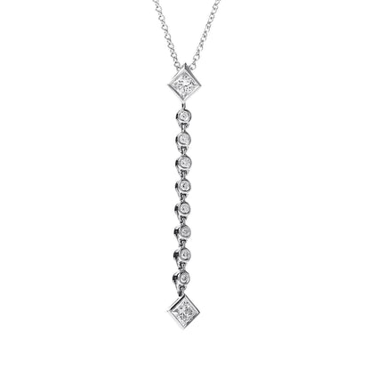 Tiffany Platinum Diamond Grace Pendant Necklace 4 of 7