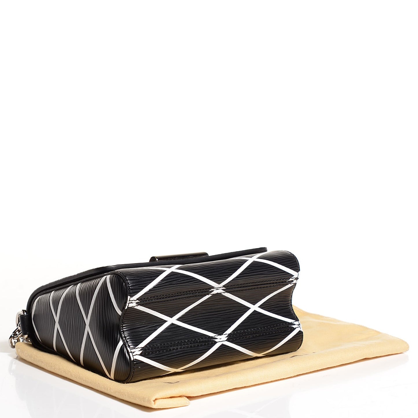 Epi Malletage Twist Shoulder Bag MM Black