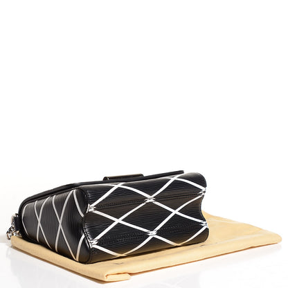 Louis Vuitton Epi Malletage Twist Shoulder Bag MM Black 4 of 7