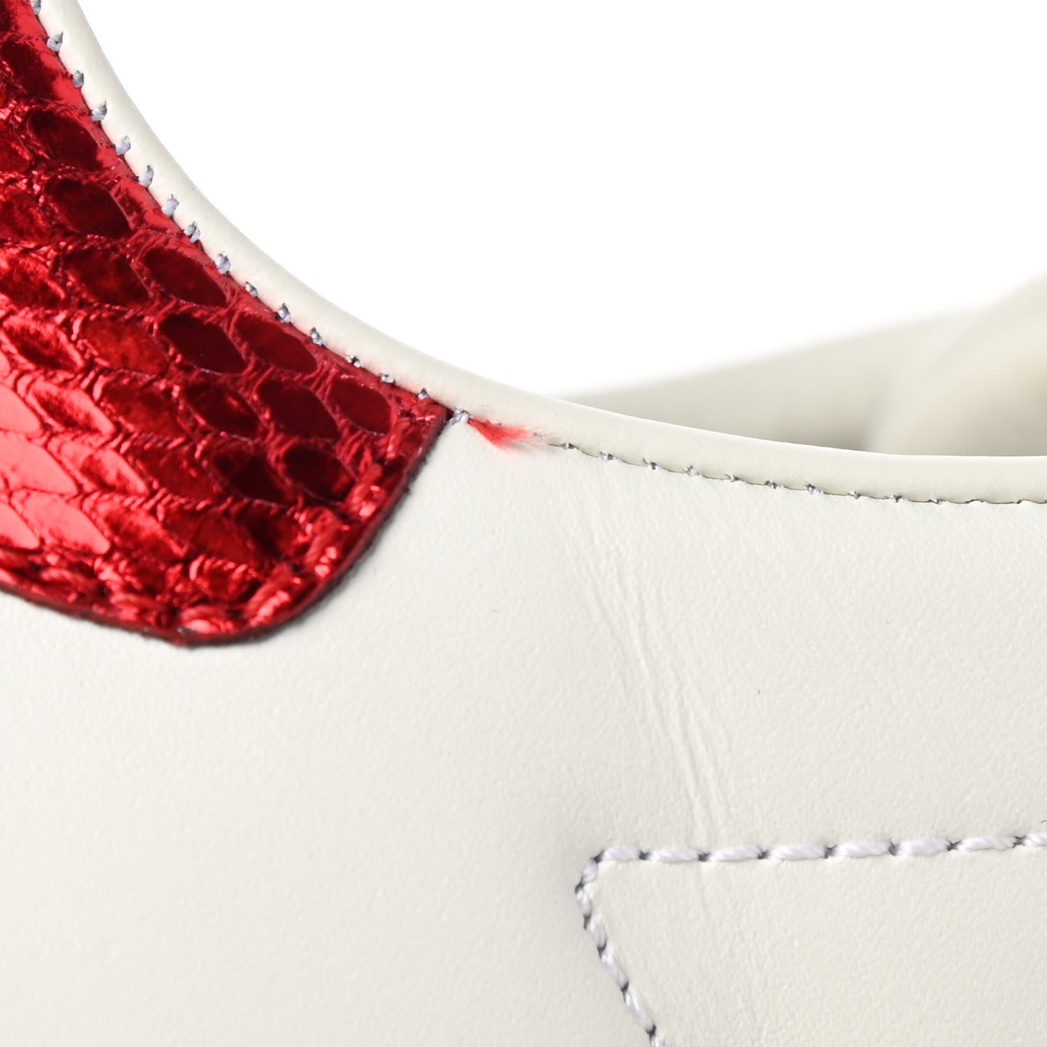 Gucci Calfskin Ayers Blind For Love Embroidered Womens Ace Sneakers 37.5 White 9 of 10