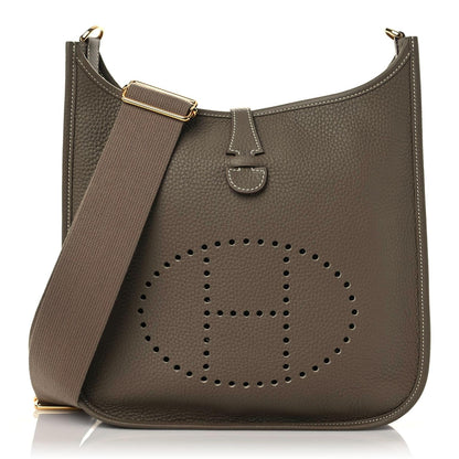 Hermes Taurillon Clemence Evelyne III PM Etoupe 1 of 11