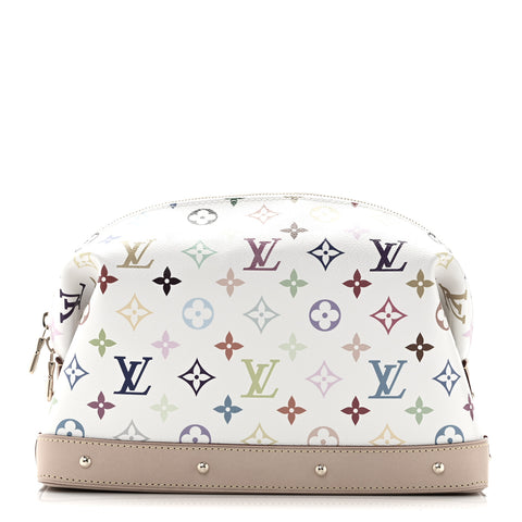 LV x TM Monogram Multicolor Cosmetic Pouch GM White