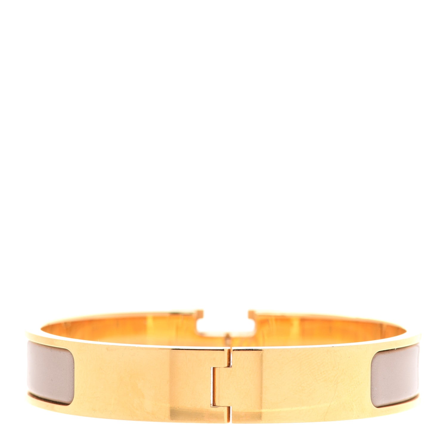 Hermes Enamel Narrow Clic Clac H Bracelet GM Marron Glace 3 of 6