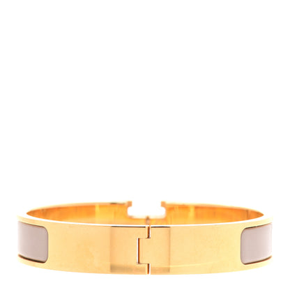 Hermes Enamel Narrow Clic Clac H Bracelet GM Marron Glace 3 of 6