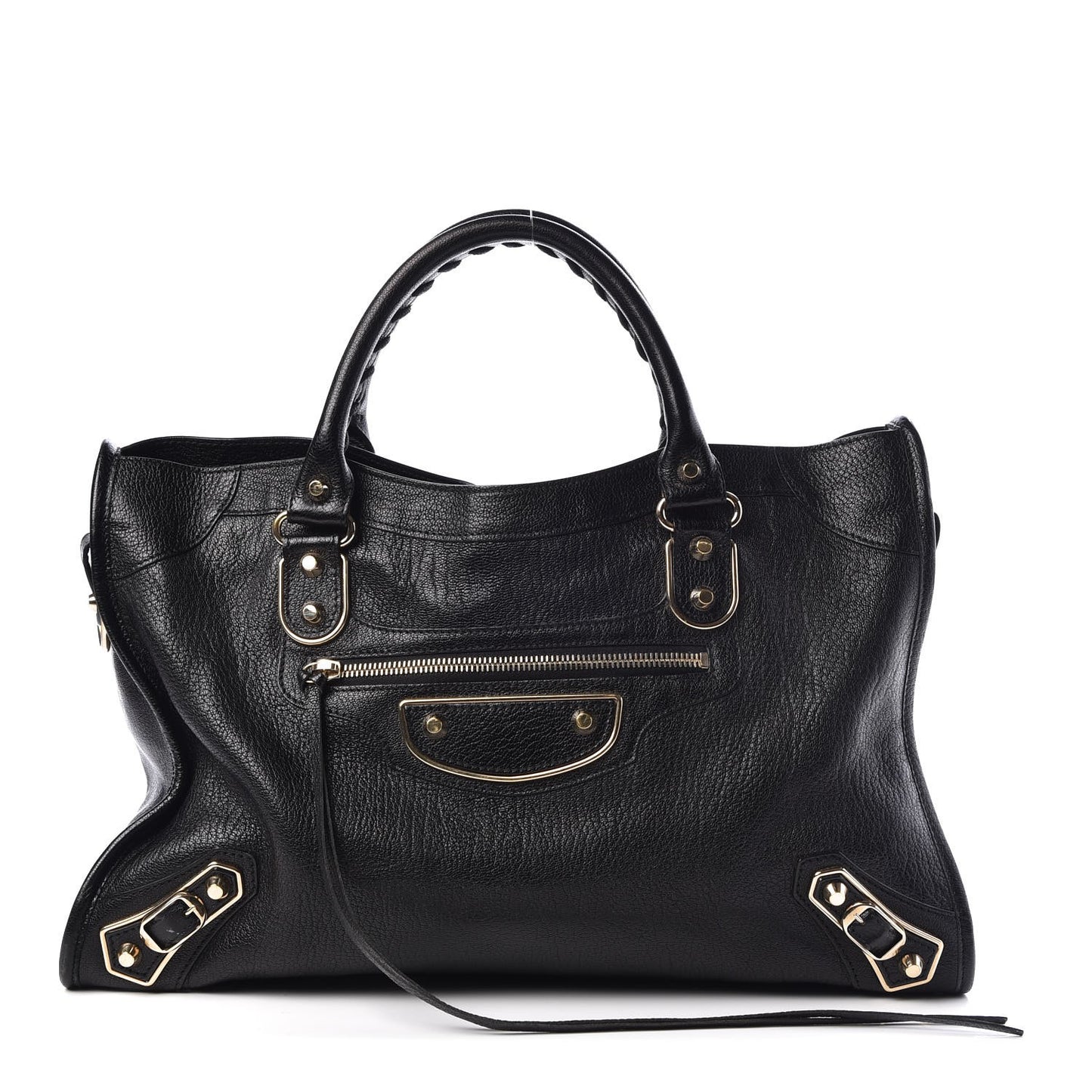 Chevre Gold Metallic Edge Hardware City Black