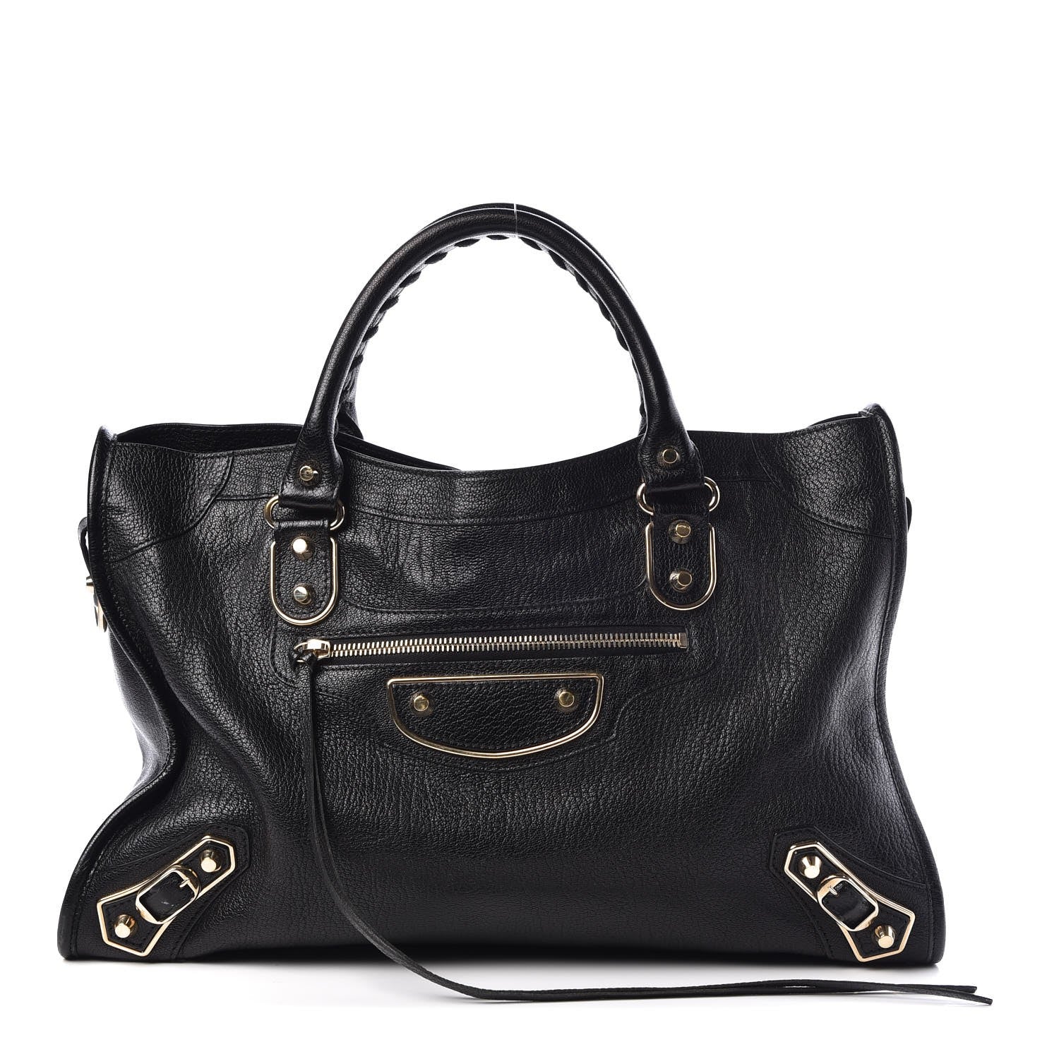 Balenciaga Chevre Gold Metallic Edge Hardware City Black 1 of 13