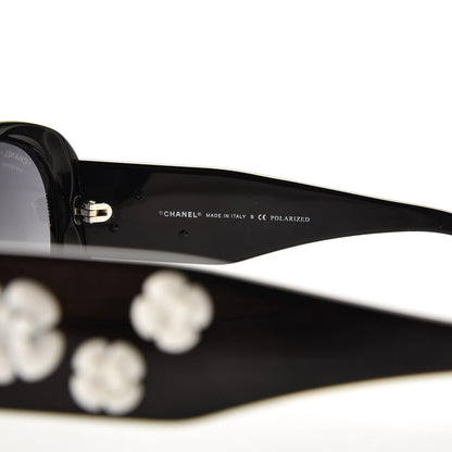 Chanel Camellia CC Sunglasses 5113 Black White 6 of 10
