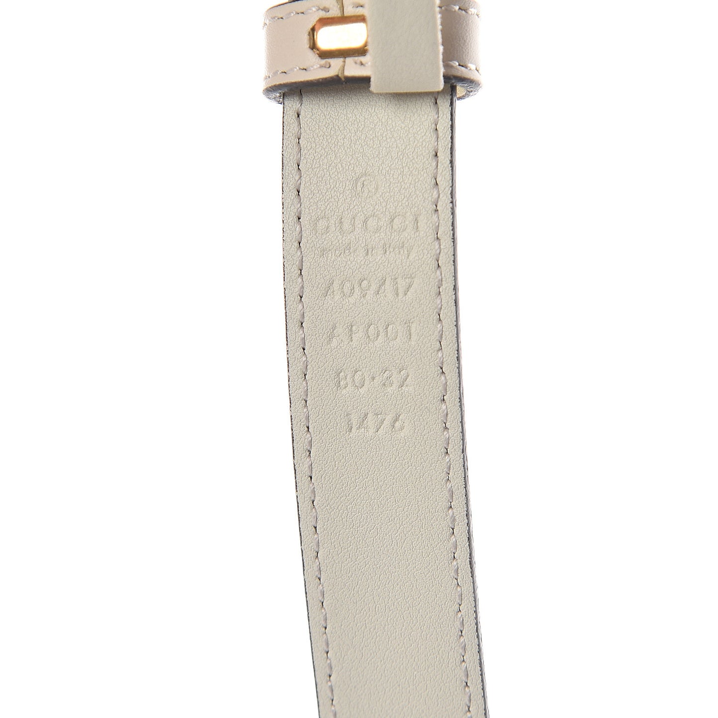 Calfskin Double G 20mm Belt 80 32 Mystic White