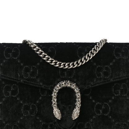 Gucci Velvet GG Monogram Mini Dionysus Chain Wallet Black 7 of 11