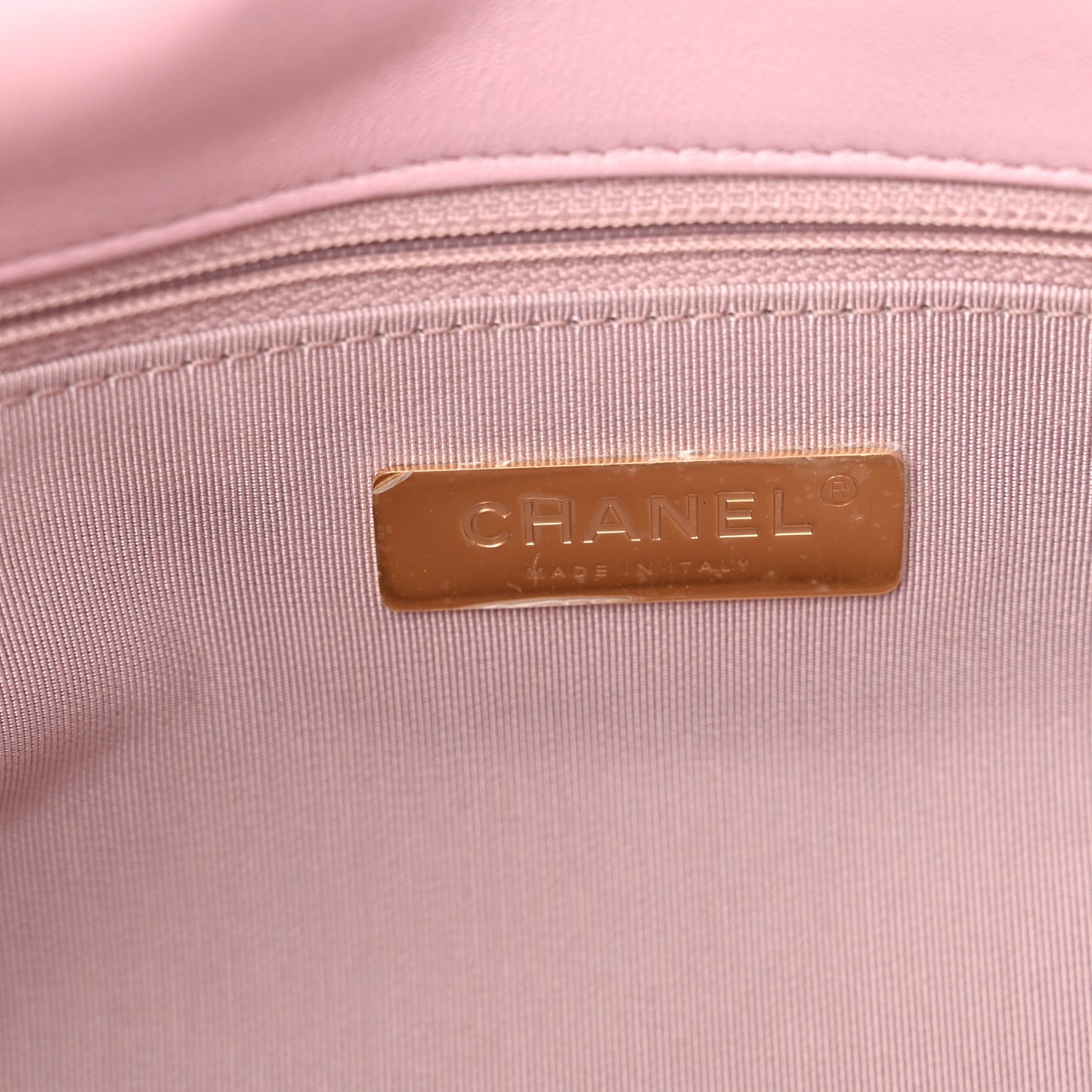 Lambskin Quilted Medium Chanel 19 Flap Light Pink
