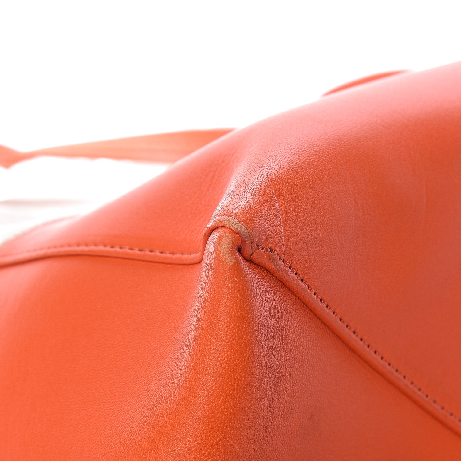 Celine Canvas Lambskin Horizontal Bi-Color Cabas Fluo Orange 15 of 16