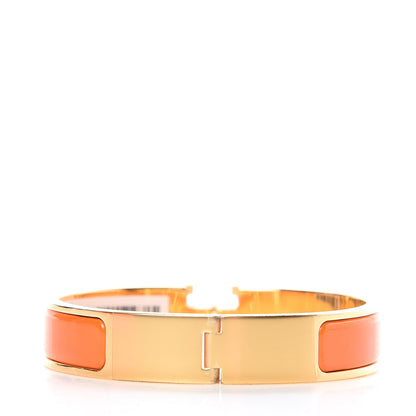 Hermes Enamel Narrow Clic Clac H Bracelet PM Orange 3 of 6