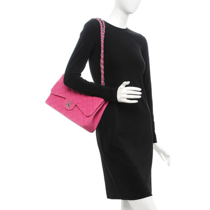 Chanel Iridescent Caviar Quilted Jumbo Double Flap Pink 2 of 11