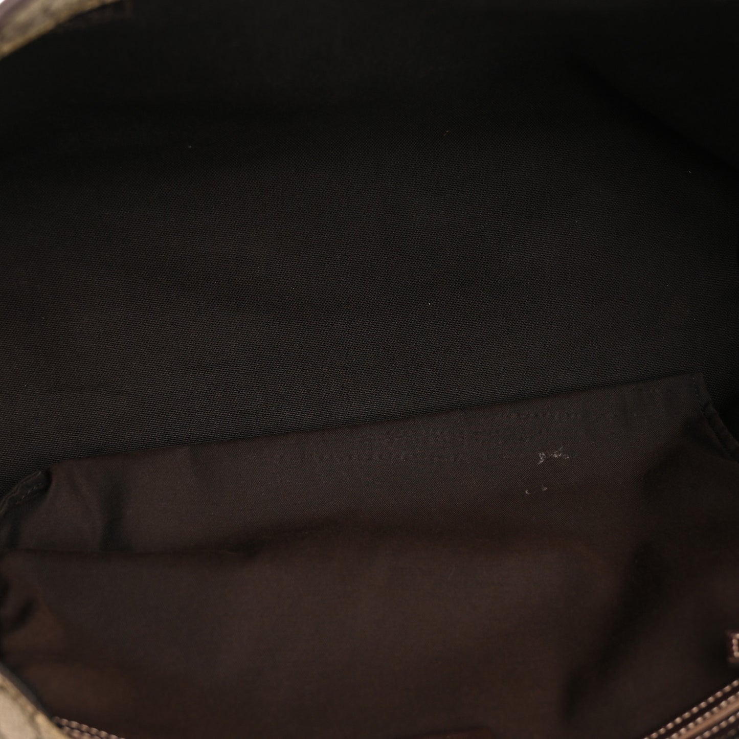 GG Supreme Monogram Medium Zippered Shopping Tote Dark Brown