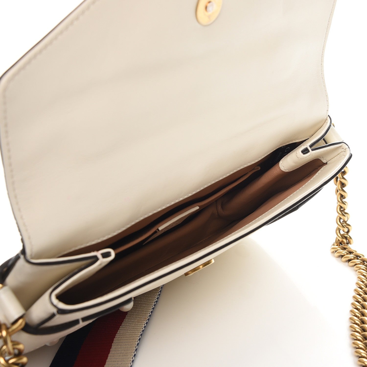 Gucci Nappa Pearl Studded Mini Queen Margaret Broadway Shoulder Bag Mystic White 6 of 8