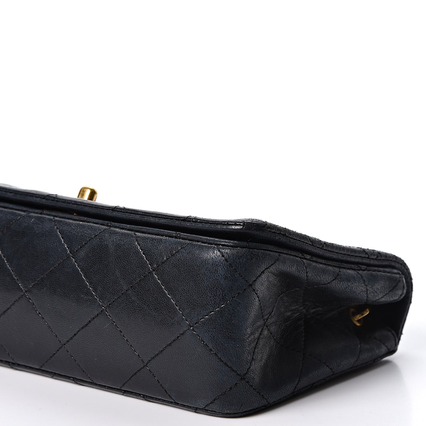 Lambskin Quilted Small Single Flap Black