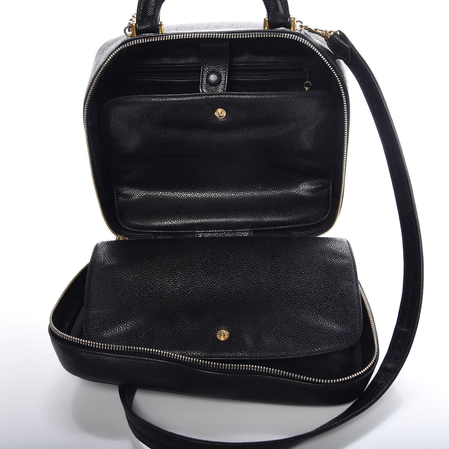 Chanel Caviar CC Vanity Cosmetic Case Black 7 of 12