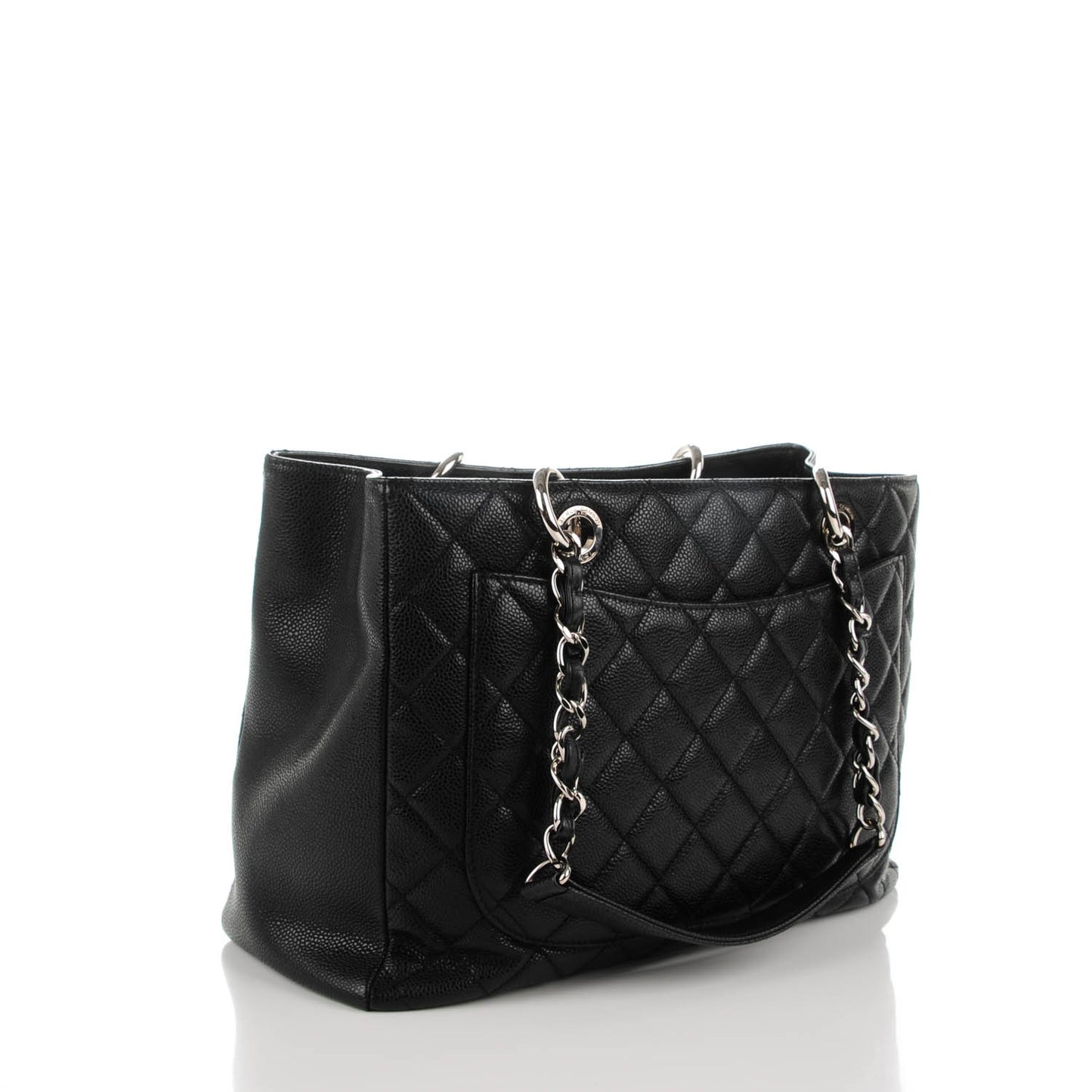 Caviar Quilted Grand Shopping Tote GST Black