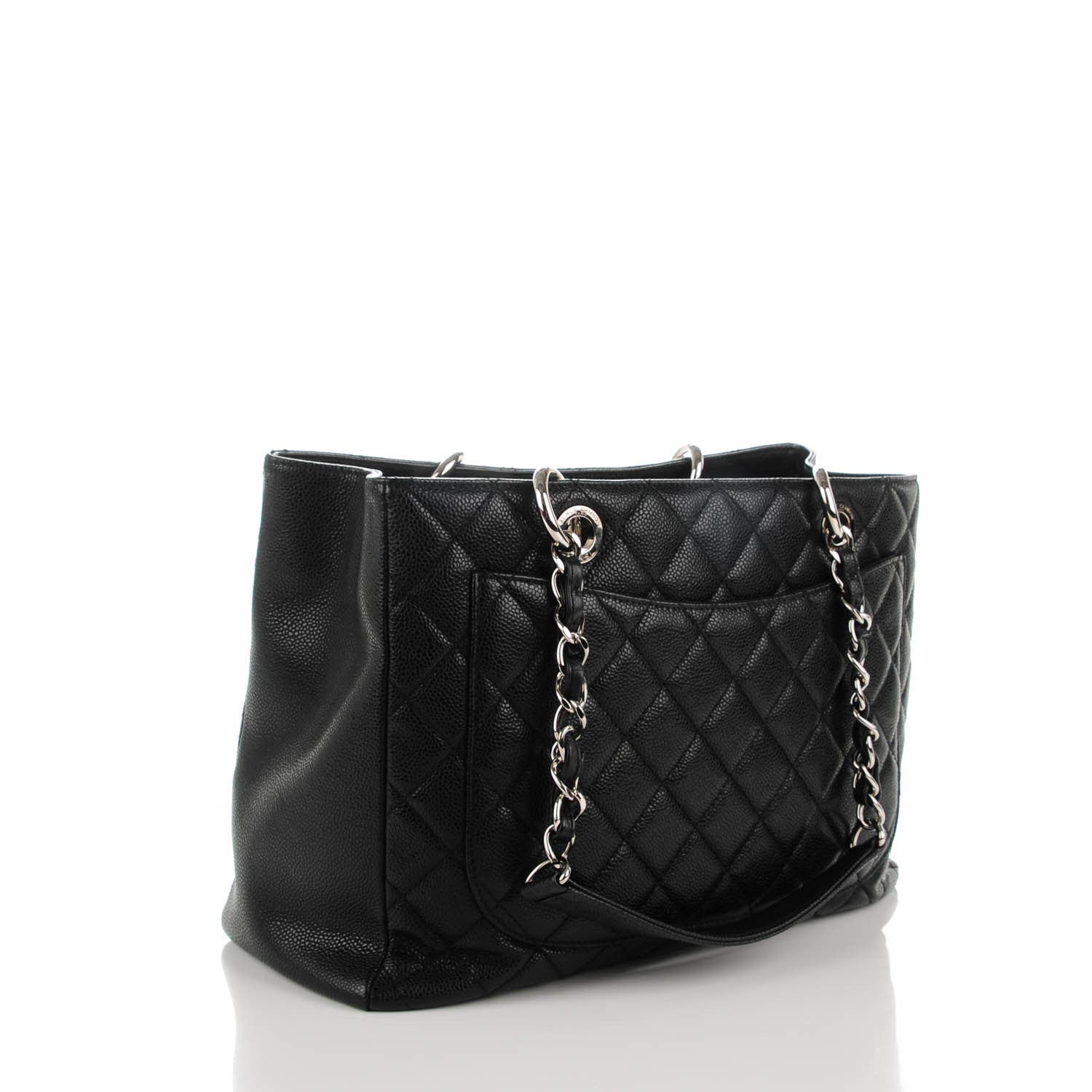 Chanel Caviar Quilted Grand Shopping Tote GST Black 3 of 8