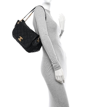 Chanel Calfskin Quilted Retro Chain Flap Black 2 of 18