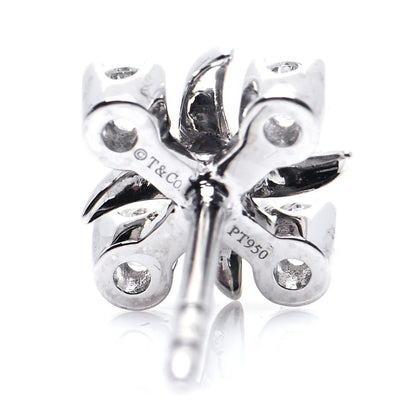 Tiffany Platinum Diamond Schlumberger Lynn Earrings 5 of 6