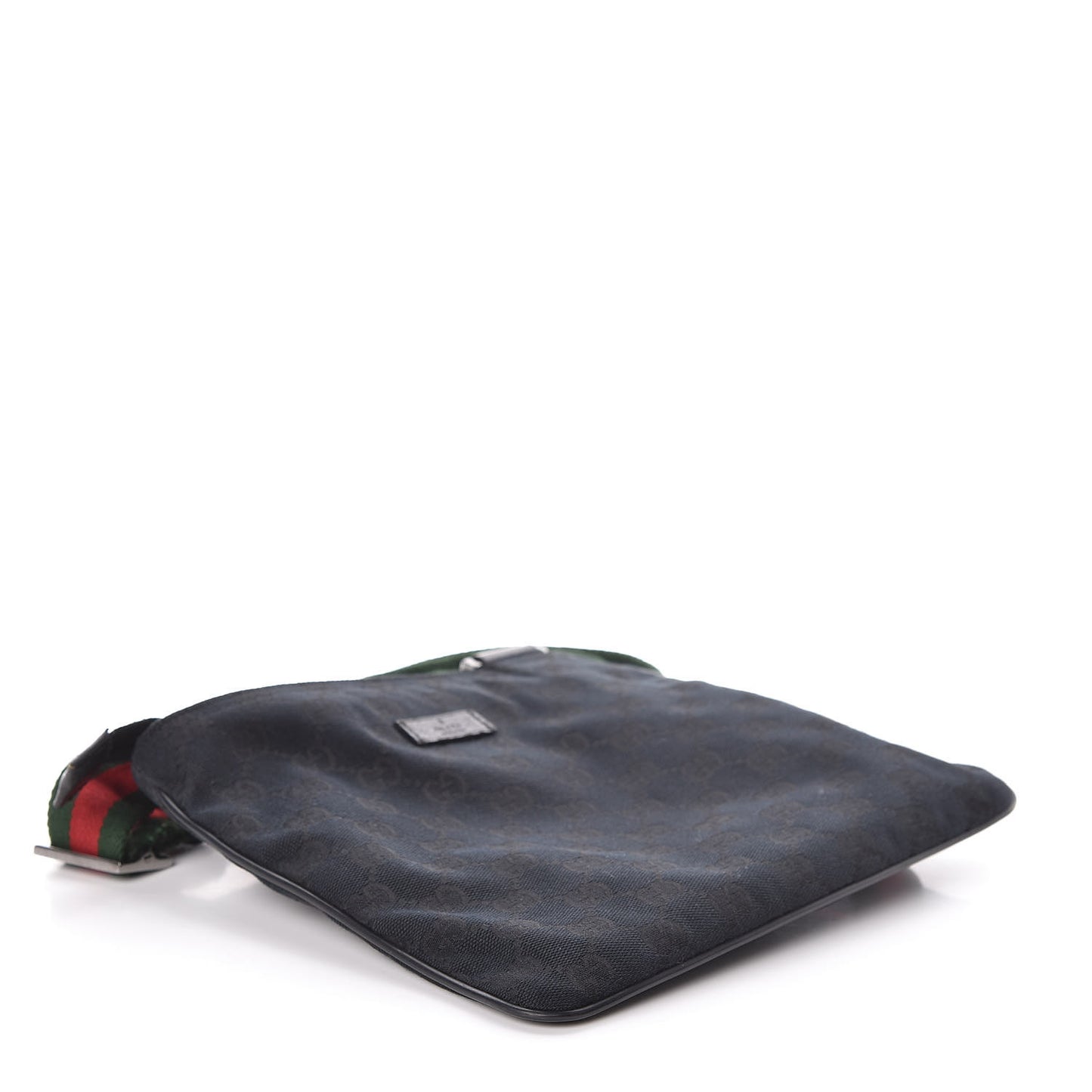 Monogram Web Small Flat Messenger Bag Black