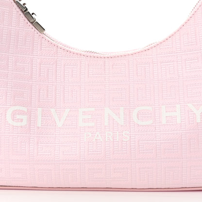 Givenchy Coated Canvas Logo 4G Embossed Small Moon Cut Out Shoulder Bag Blossom Pink 8 of 10