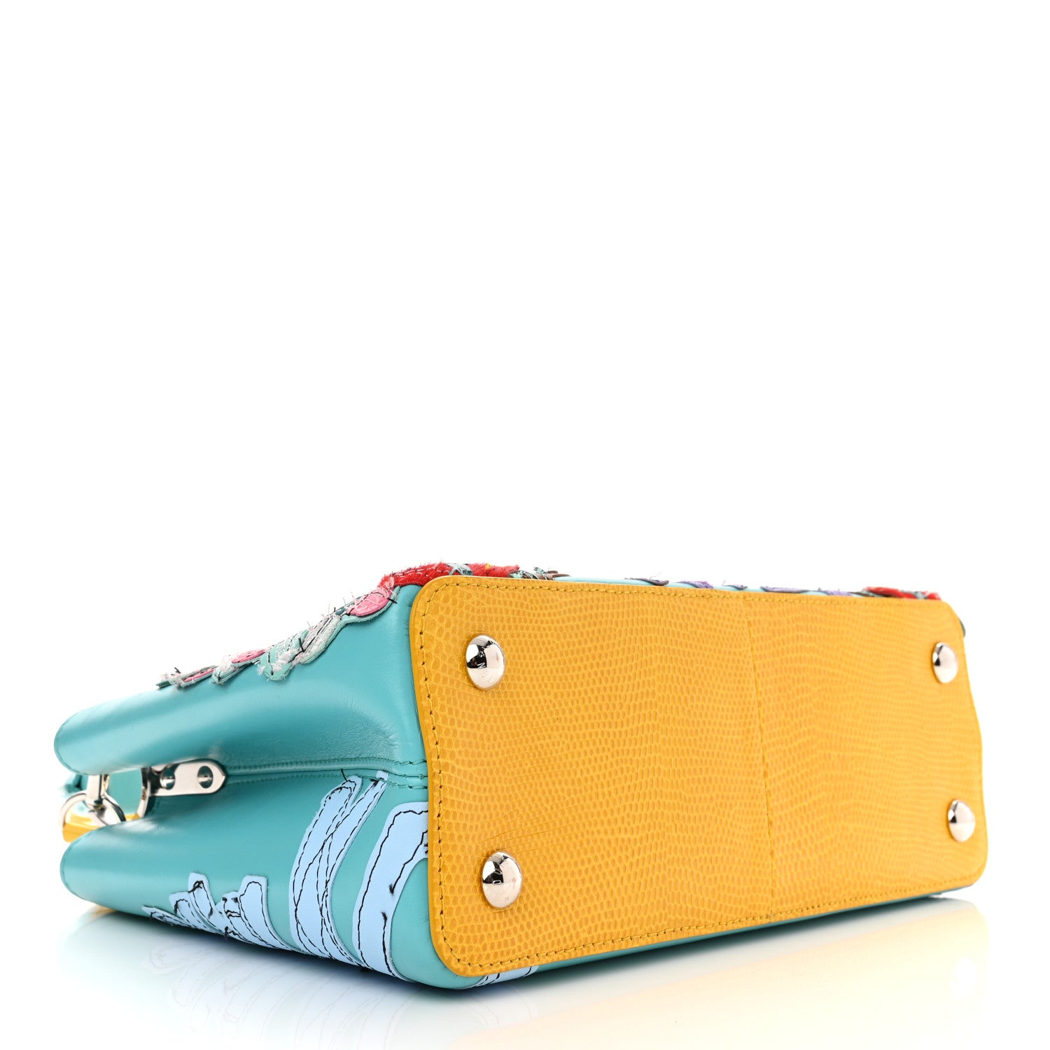 Louis Vuitton Calfskin Lizard Artycapucines Tschabalala Self PM Multicolor 4 of 10