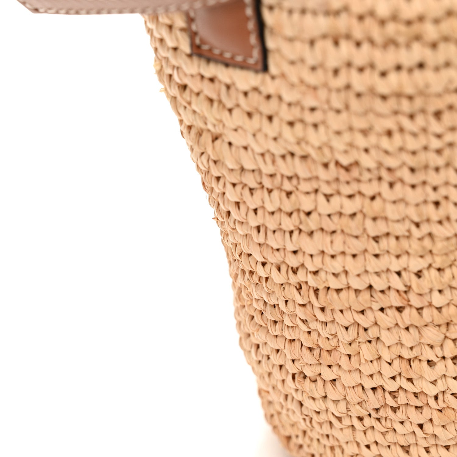 Loewe Calfskin Raffia Anagram Paulas Ibiza Pochette Bag Natural Tan 13 of 13