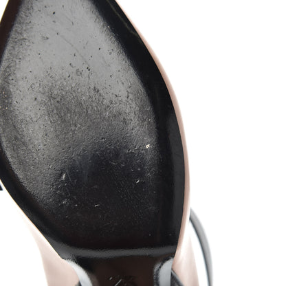 Louis Vuitton Calfskin Matchmake Cross Pumps 37.5 Beige Black 7 of 8