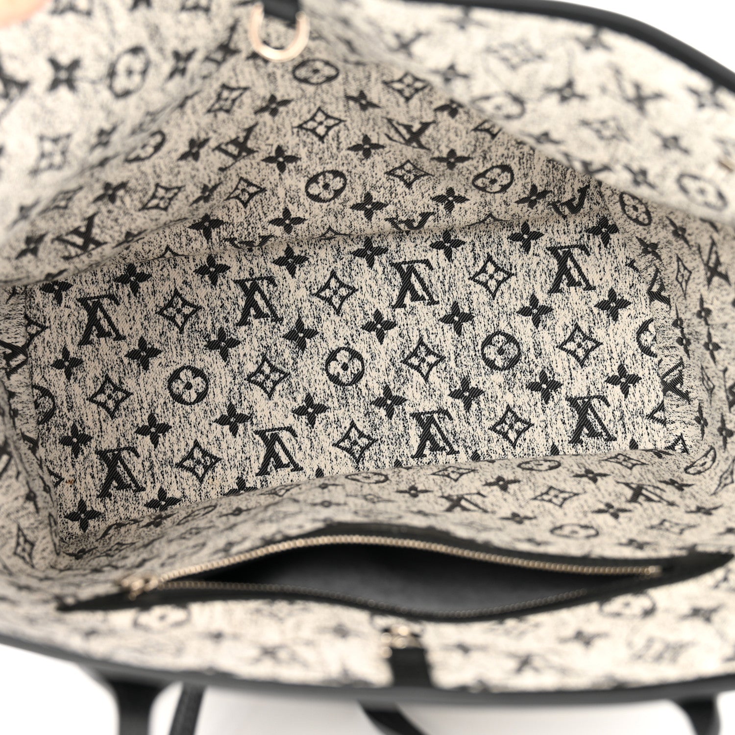 Louis Vuitton Denim Monogram Jacquard Neverfull MM Grey 5 of 9