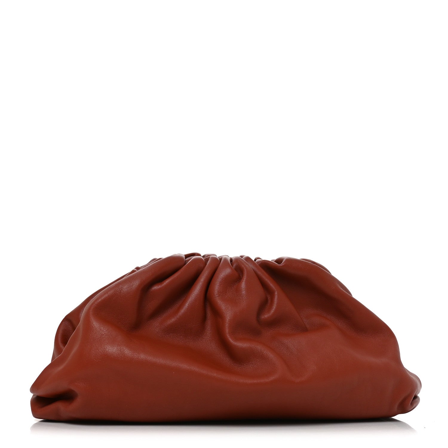 Bottega Veneta Smooth Butter Calf The Pouch Oversized Clutch Rust 1 of 10
