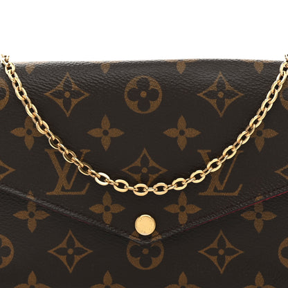 Louis Vuitton Monogram Pochette Felicie Chain Wallet Fuchsia 9 of 11