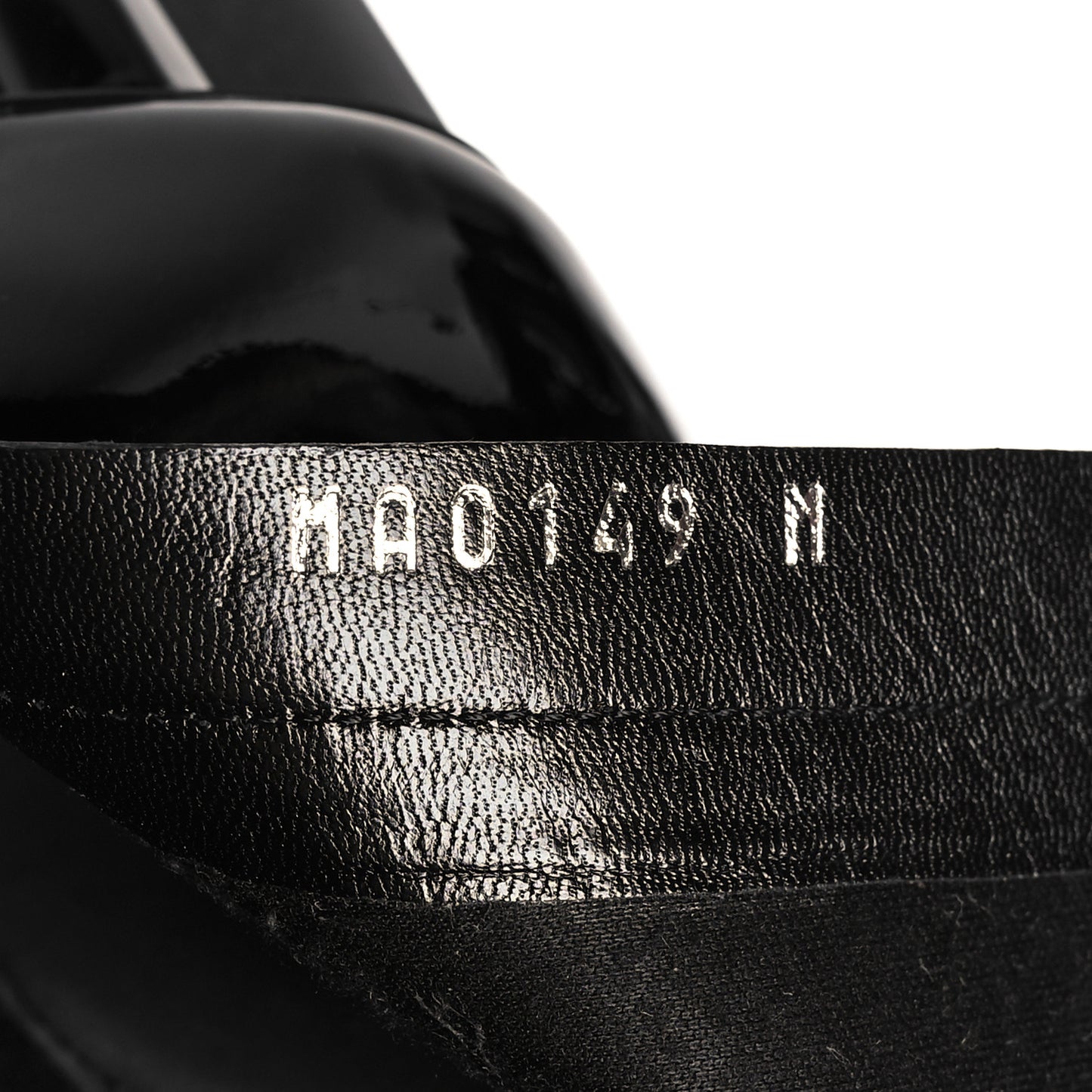 Patent Silhouette Ankle Boots 36 Black