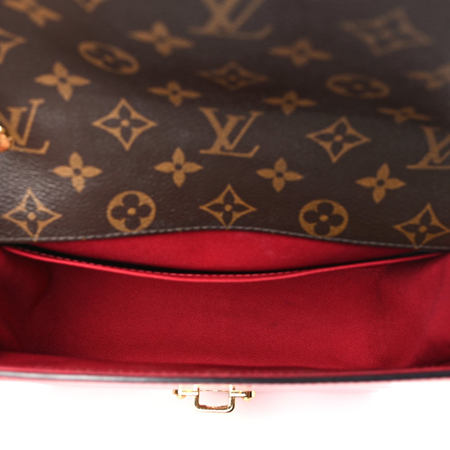 Patent Calfskin Monogram Cherrywood BB Scarlet