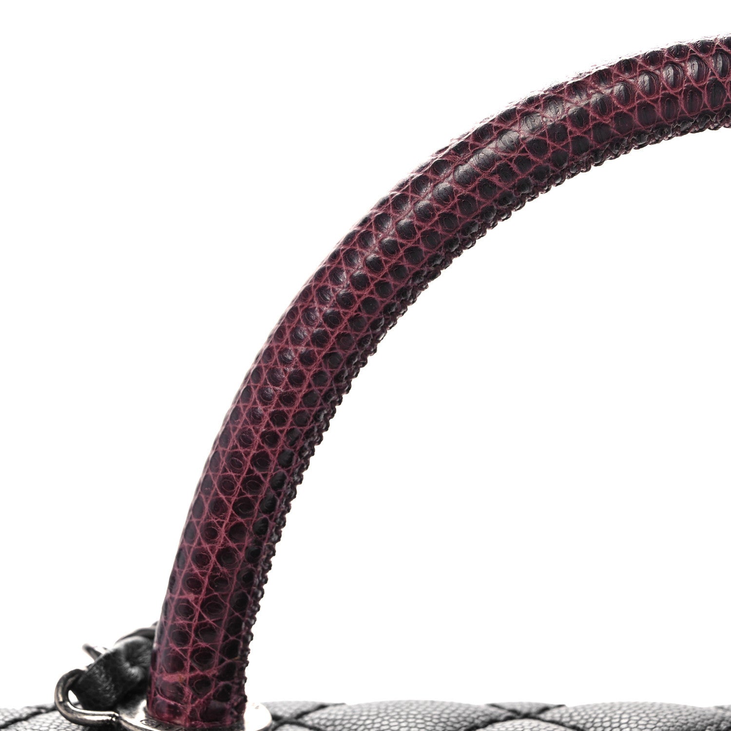 Chanel Caviar Lizard Quilted Small Coco Handle Flap Black 12 of 13