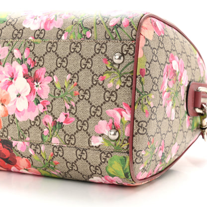 Gucci GG Supreme Monogram Blooms Medium Boston Beige Multicolor Dry Rose 10 of 13