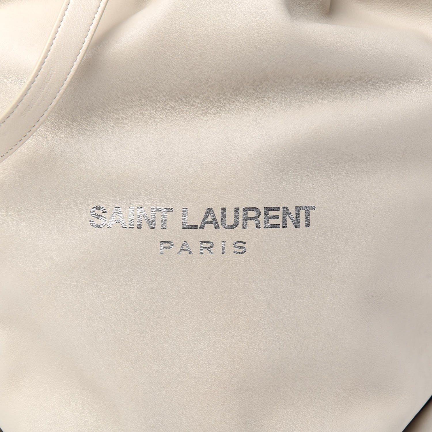 Saint Laurent Lambskin Teddy Drawstring Bag Crema Soft 10 of 10