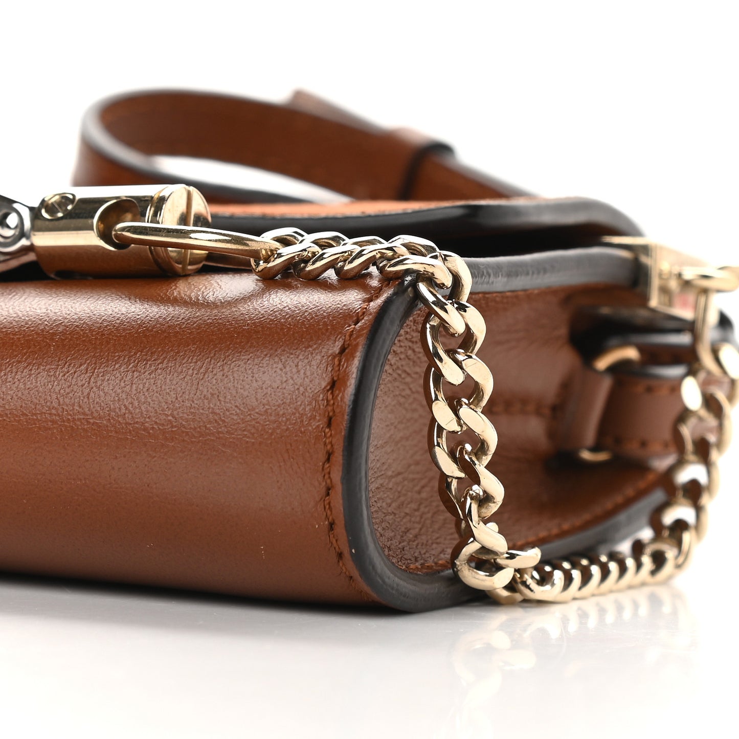 Suede Calfskin Mini Faye Shoulder Bag Tobacco