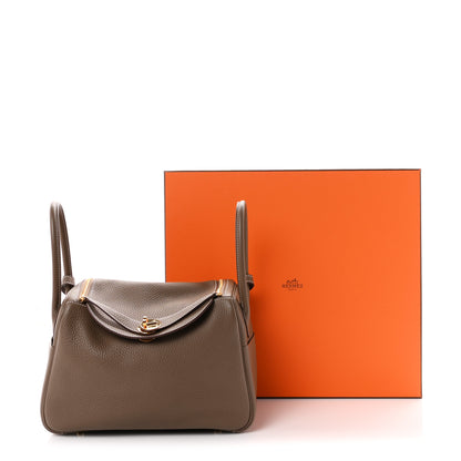Hermes Taurillon Clemence Lindy 26 Etoupe 12 of 12