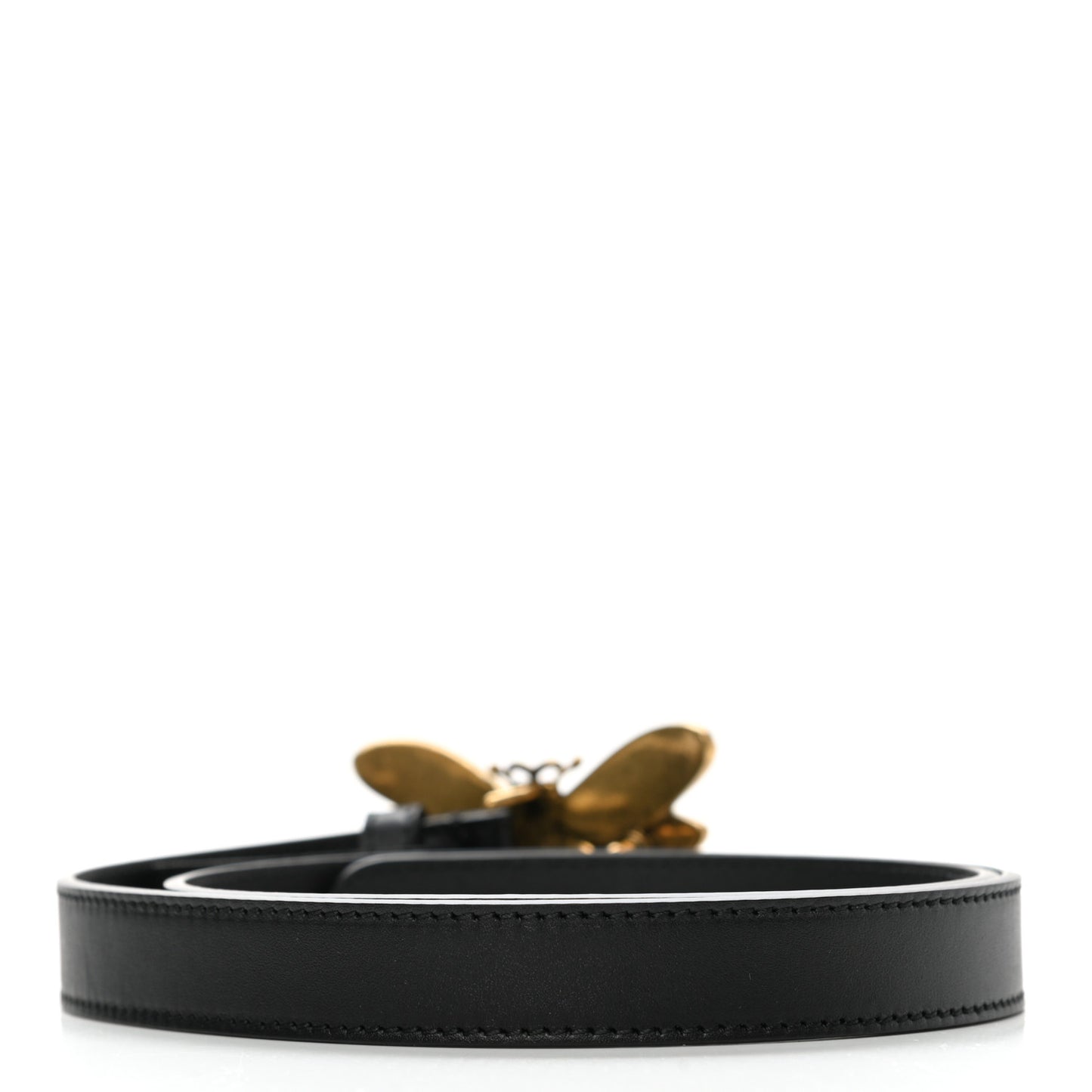Calfskin Queen Margaret Bee Belt 75 30 Black