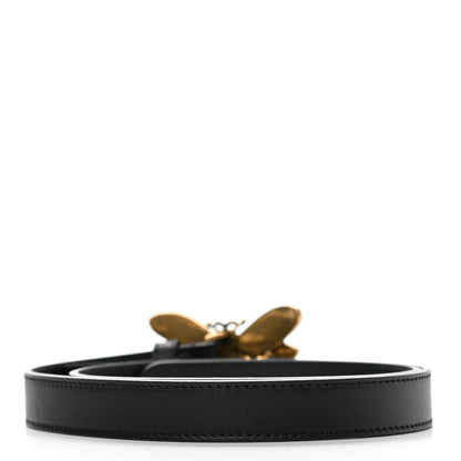 Gucci Calfskin Queen Margaret Bee Belt 75 30 Black 2 of 6