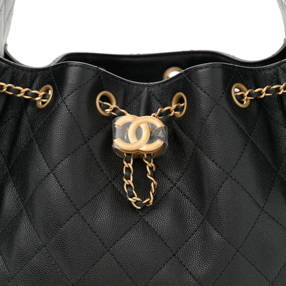 Chanel Caviar Quilted Small Chanel 25 Handbag Black 8 of 10