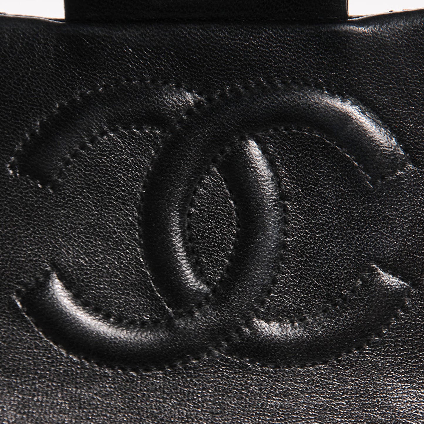 Lambskin Quilted Mini Square Flap Black